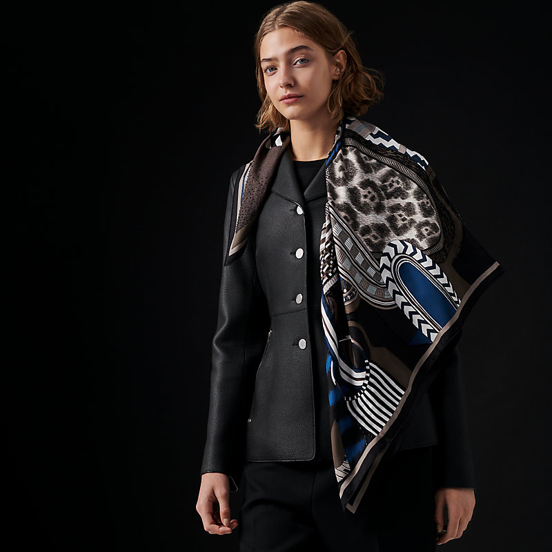La Selle Imaginaire embroidered scarf 90 | Hermès USA